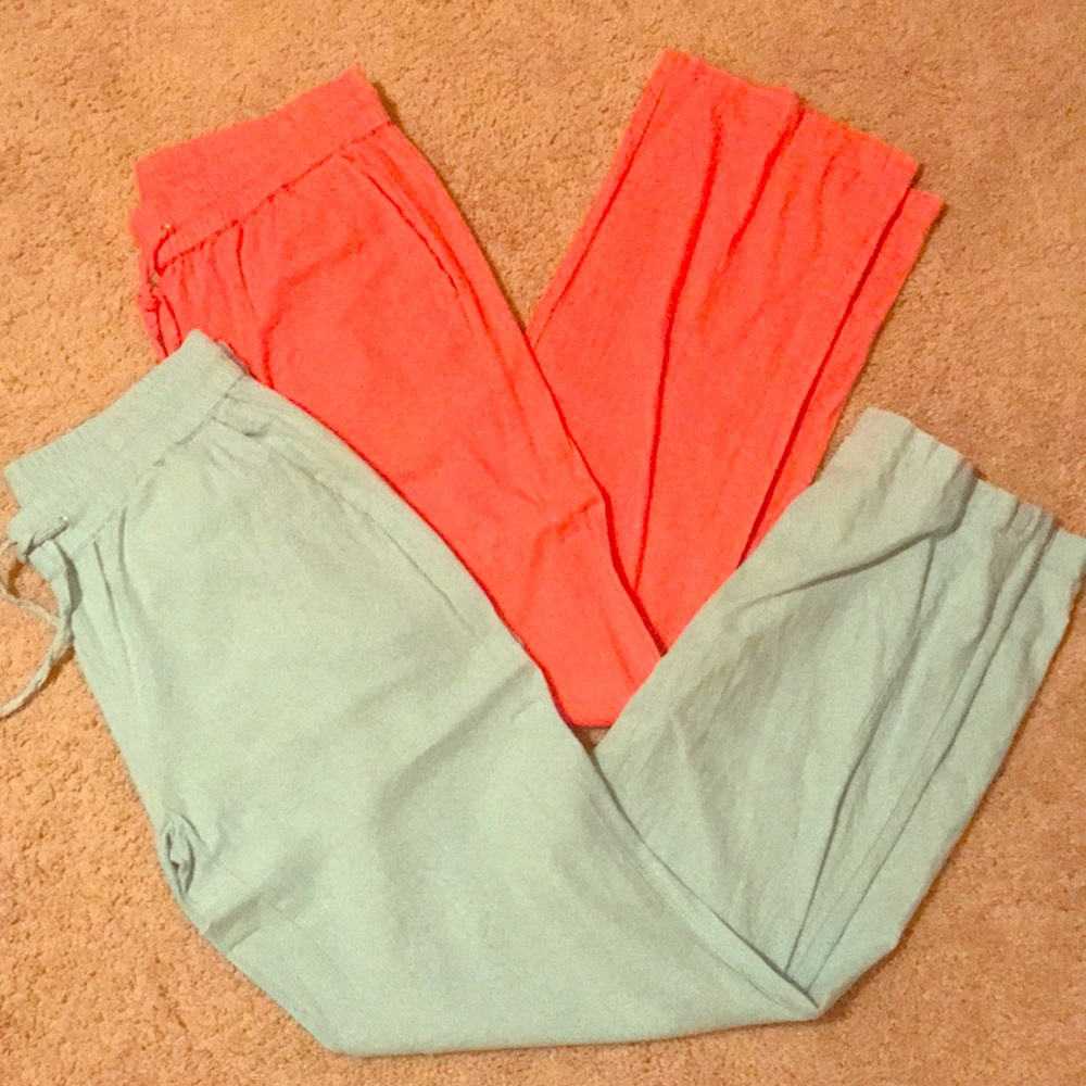 Love Tree linen pants with drawstring waist